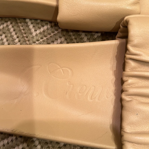 J Crew NOT Factory 9.5 EUC Sand / Tan Slides Leather with Synthetic Sole worn 1x - Picture 8 of 8